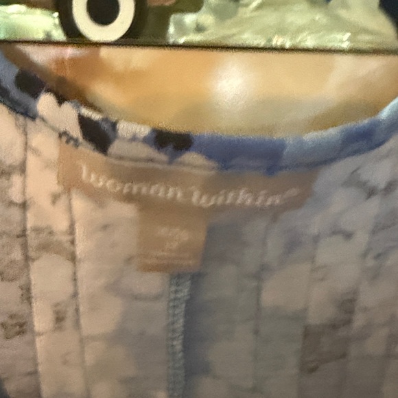 Woman Within Blue Floral Maxi Dress Plus Size 3X. - Picture 2 of 4